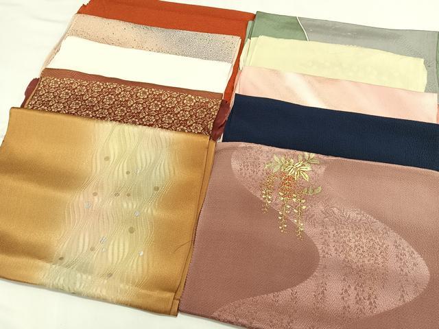 平和屋着物★和装小物　上質な帯揚げ　10枚セット　逸品　CAAL2687ua