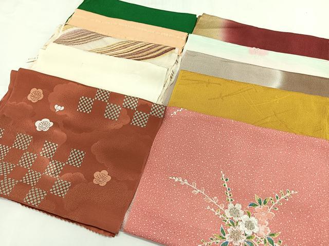 平和屋着物★和装小物　上質な帯揚げ　10枚セット　逸品　CAAL2689ua