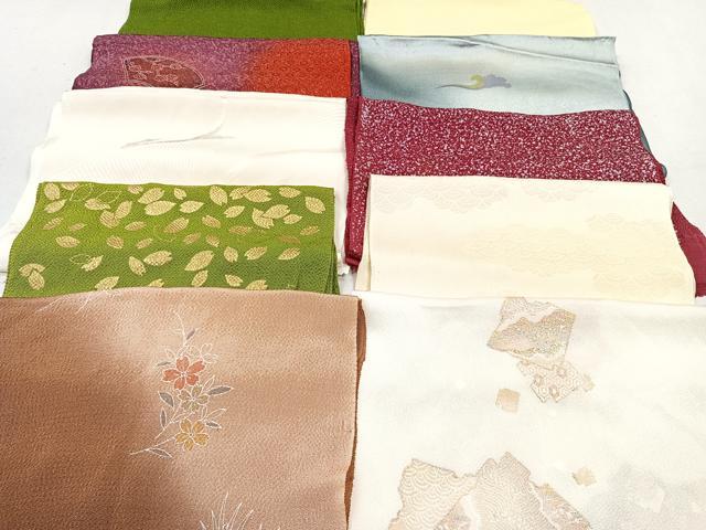 平和屋着物★和装小物　上質な帯揚げ　10枚セット　逸品　CAAM3182xi