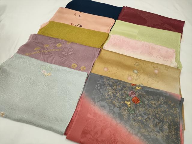 平和屋着物★和装小物　上質な帯揚げ　10枚セット　逸品　CAAM5251qe
