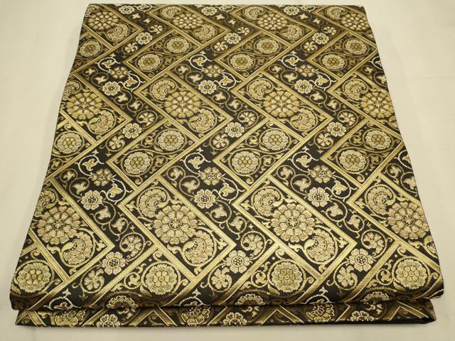 平和屋着物●西陣織　陰山織物謹製　箔屋清兵衛　全通柄袋帯　吉祥花文　金糸　正絹　逸品　CAAM5637th