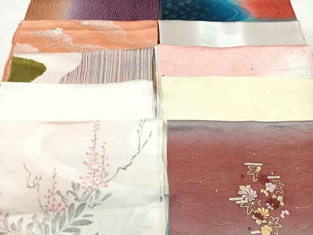平和屋着物★和装小物　上質な帯揚げ　10枚セット　逸品　CAAM9663xe