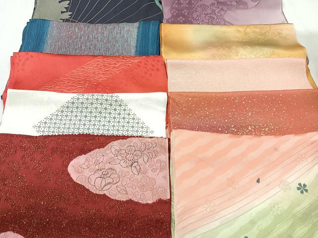 平和屋着物★和装小物　上質な帯揚げ　10枚セット　逸品　CAAM9664xe