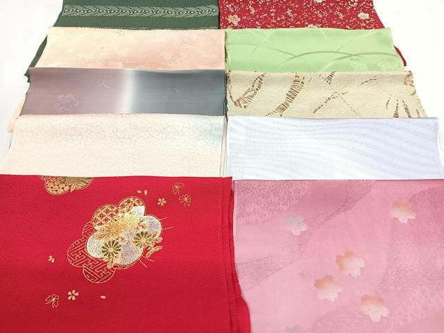 平和屋着物★和装小物　上質な帯揚げ　10枚セット　逸品　CAAM9685xe