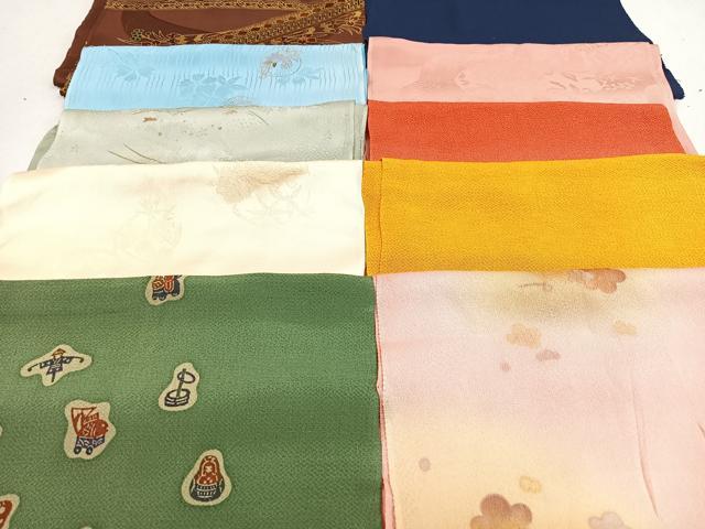 平和屋着物★和装小物　上質な帯揚げ　10枚セット　逸品　CAAM9722xe