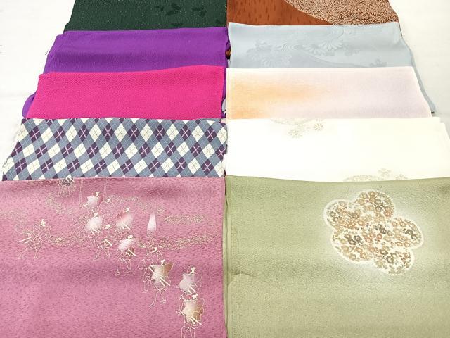 平和屋着物★和装小物　上質な帯揚げ　10枚セット　逸品　CAAM9786xe
