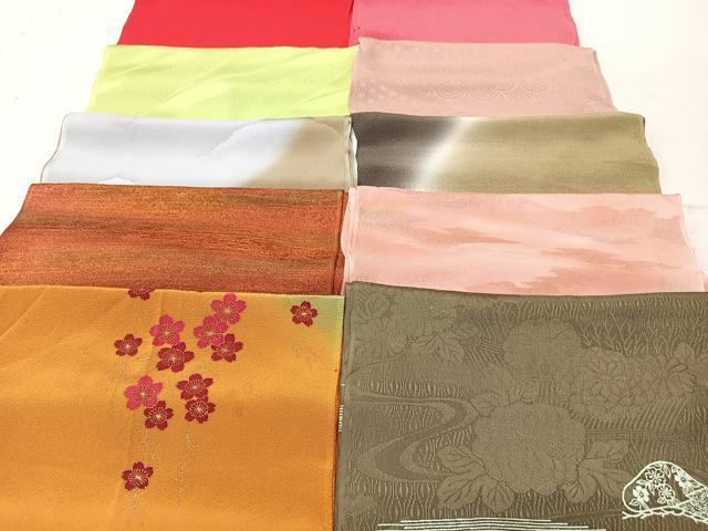 平和屋着物★和装小物　上質な帯揚げ　10枚セット　逸品　CAAM9809xe