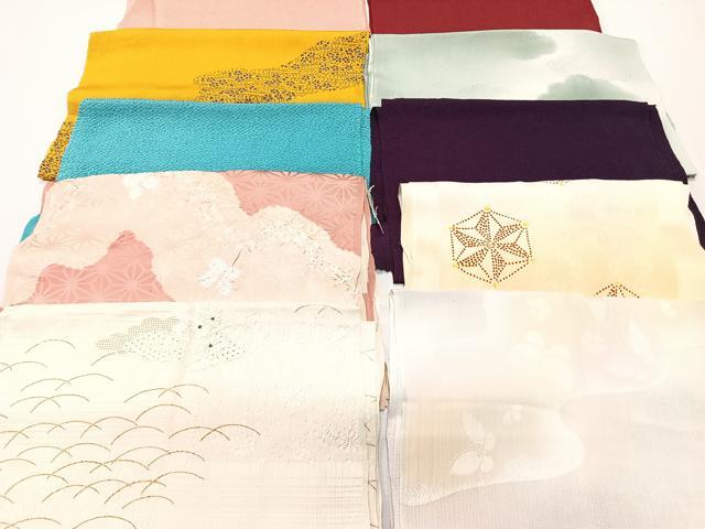 平和屋着物★和装小物　上質な帯揚げ　10枚セット　逸品　CAAN0806xi