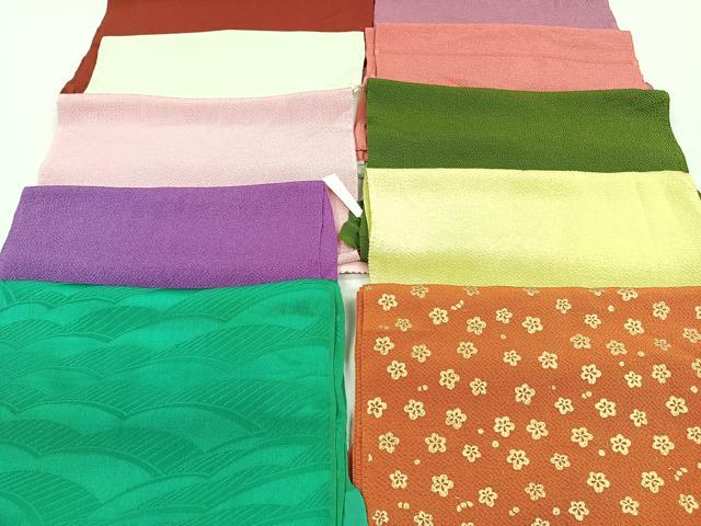 平和屋着物★和装小物　上質な帯揚げ　10枚セット　逸品　CAAN0809xi