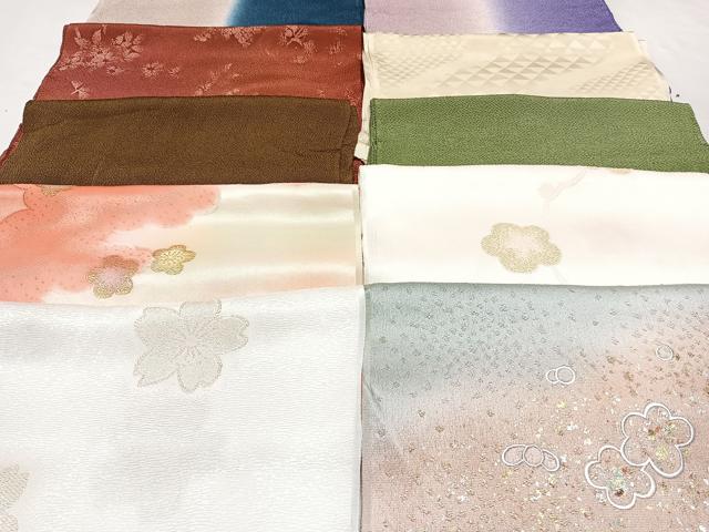 平和屋着物★和装小物　上質な帯揚げ　10枚セット　逸品　CAAN0880xi