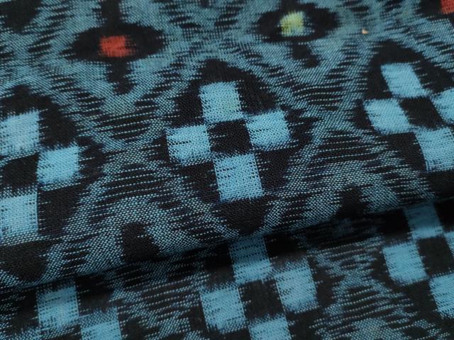 平和屋着物●久留米絣　単衣　菱文　綿　逸品　AABB6468zg 平和屋着物○久留米絣 単衣 菱文 綿 逸品 AABB6468zg 平和屋着物