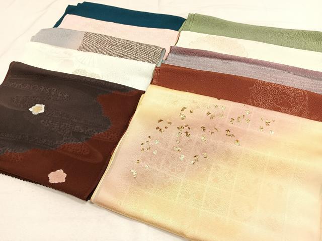 平和屋着物★和装小物　上質な帯揚げ10枚セット　逸品　CAAO3442ua