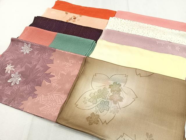 平和屋着物★和装小物　上質な帯揚げ10枚セット　逸品　CAAO3445ua