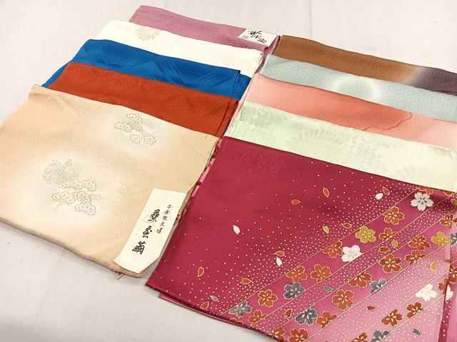 平和屋着物★和装小物　上質な帯揚げ10枚セット　逸品　CAAO3458ua