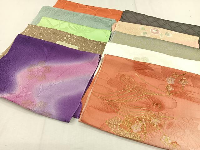 平和屋着物★和装小物　上質な帯揚げ10枚セット　逸品　CAAO3474ua
