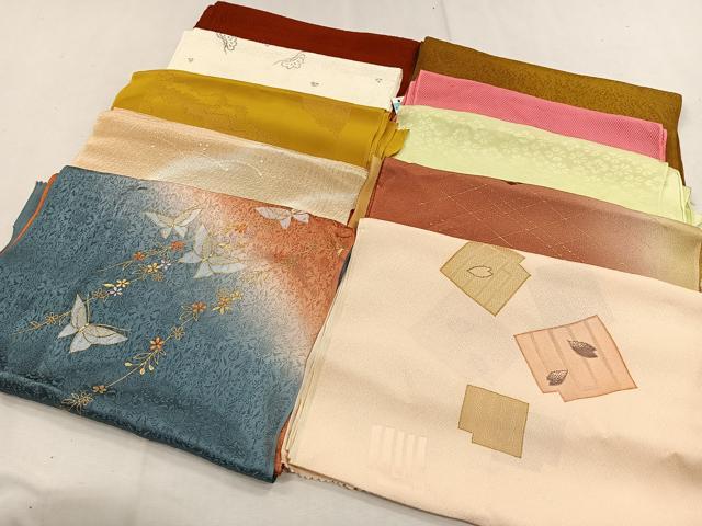 平和屋着物★和装小物　上質な帯揚げ10枚セット　逸品　CAAO3479ua