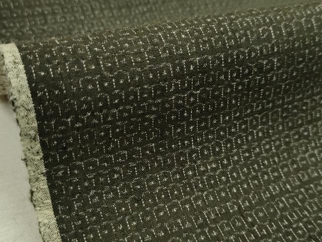 平和屋着物●本場結城紬　重要無形文化財　反物　８０亀甲　総詰め　着尺　柳煤竹色　逸品　未使用　CAAO3677ju 平和屋着物○本場結城紬 重要無形文化財 反物 80亀甲 総詰め 着尺 柳