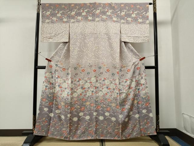 平和屋着物■付下げ　手描き　辻が花　暈し染め　正絹　逸品　CAAO6200yc