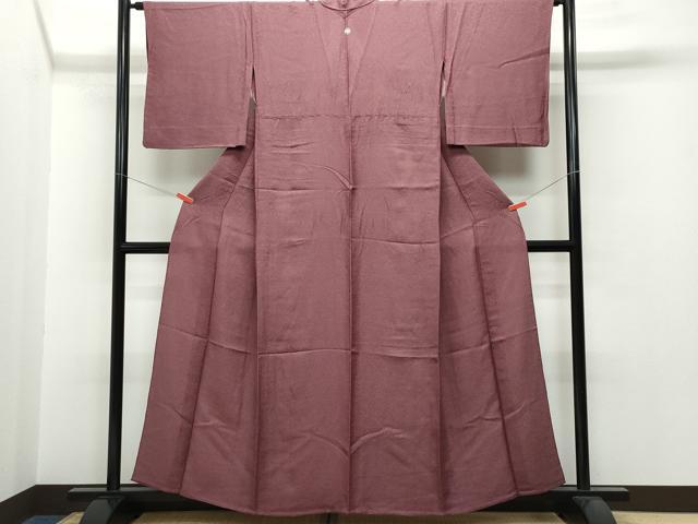 平和屋着物▽上質な色無地 単衣 薄葡萄色 正絹 逸品 CAAX2524xi