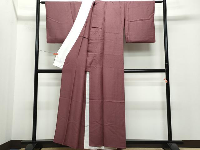 平和屋着物▽上質な色無地 単衣 薄葡萄色 正絹 逸品 CAAX2524xi 平和