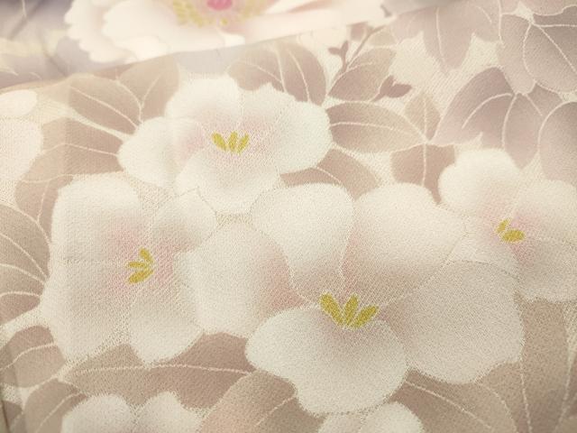 平和屋着物▽訪問着　単衣　刺繍　草花文　正絹　逸品　CAAP5549ut 平和屋着物▽訪問着 単衣 刺繍 草花文 正絹 逸品 CAAP5549ut