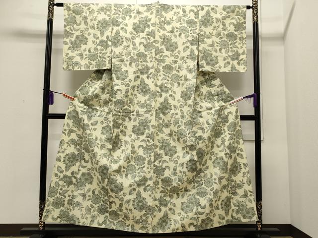 平和屋着物●上質な紬　短冊吉祥花文　正絹　逸品　未使用　CAAZ6518dy 平和屋着物○上質な紬 短冊吉祥花文 正絹 逸品 未使用 CAAZ6518dy