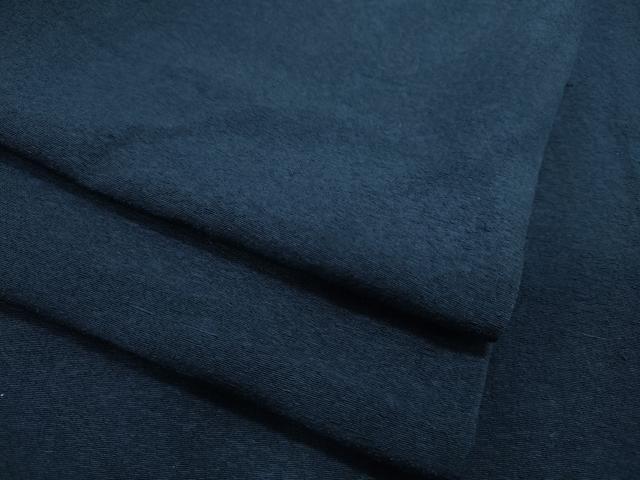 平和屋着物▽色無地　単衣　濃藍色　洗える着物　CAAP5557ut