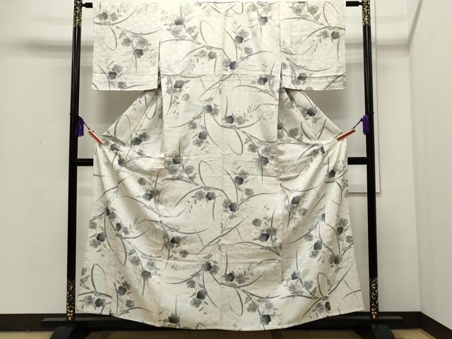 平和屋着物●上質な小紋　立波草花文　金彩　正絹　逸品　未使用　DAAV4991ud 平和屋着物○上質な小紋 立波草花文 金彩 正絹 逸品 未使用 DAAV4991ud