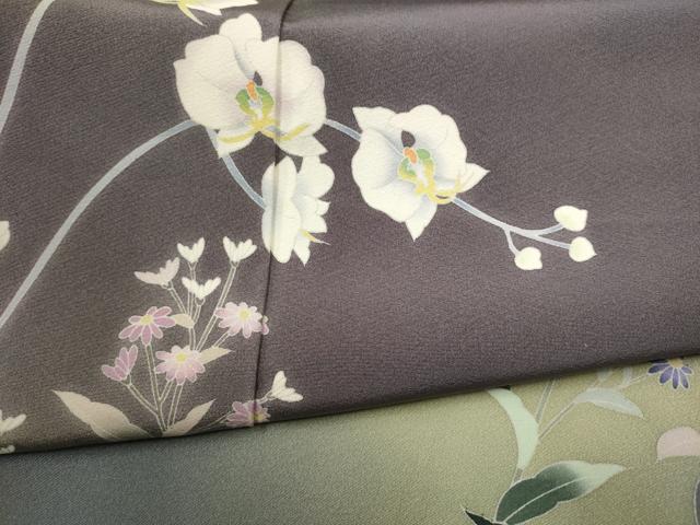 平和屋着物○十日町友禅 女流作家 遠田藤舟 訪問着 枝花文