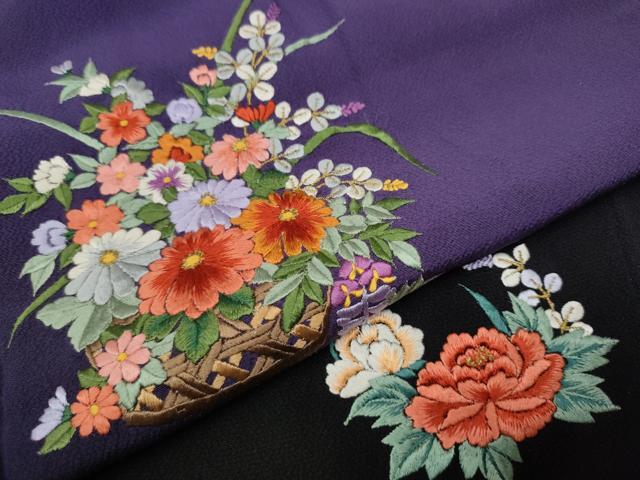 Joël Robuchon・ハート刺繍入りのサテンジャガードロングパンツ山田