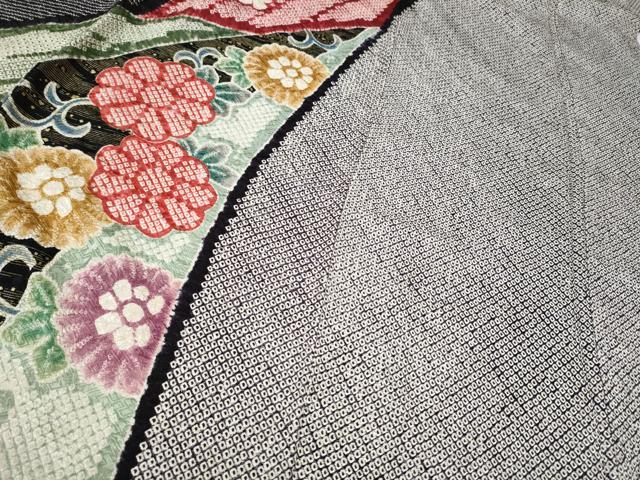 平和屋着物○豪華振袖 絞り 花唐草文 金彩 正絹 逸品 CAAP7123hy