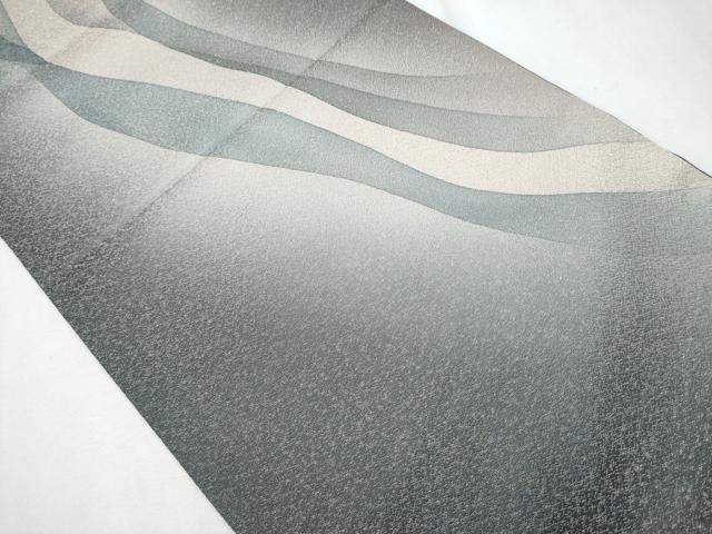 平和屋着物○全通柄袋帯 吉祥文 銀通し地 正絹 逸品 CAAP7183hy