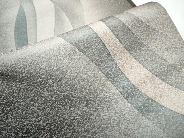 平和屋着物○全通柄袋帯 吉祥文 銀通し地 正絹 逸品 CAAP7183hy