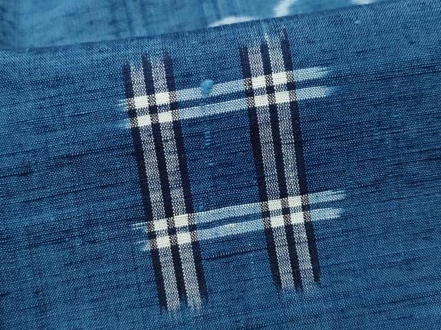 平和屋着物▽上質な紬 単衣 菊唐草文 正絹 逸品 CAAQ0009vf