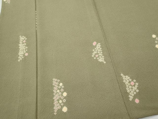 平和屋着物▽上質な小紋 単衣 絞り 抽象文 正絹 逸品 CAAQ0019vfの通販