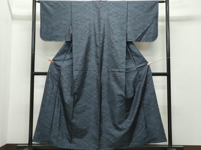 平和屋着物▽本場染大島紬 単衣 舞葉文 暈し染め 正絹