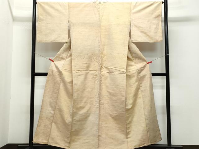 平和屋着物▽紅花紬　米沢　単衣　吉祥文　正絹　逸品　CAAQ0042vf 平和屋着物▽紅花紬 米沢 単衣 吉祥文 正絹 逸品 CAAQ0042vf