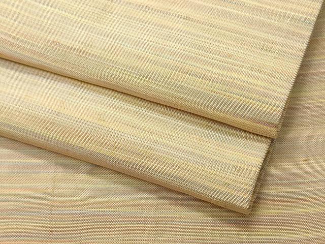 平和屋着物▽紅花紬　米沢　単衣　吉祥文　正絹　逸品　CAAQ0042vf