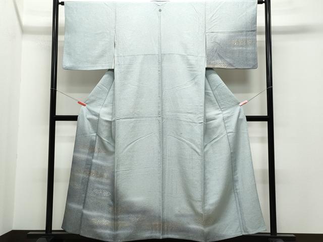 平和屋着物▽訪問着　単衣　霞吉祥文　金銀彩　正絹　逸品　CAAQ0045vf 平和屋着物▽訪問着 単衣 霞吉祥文 金銀彩 正絹 逸品 CAAQ0045vf