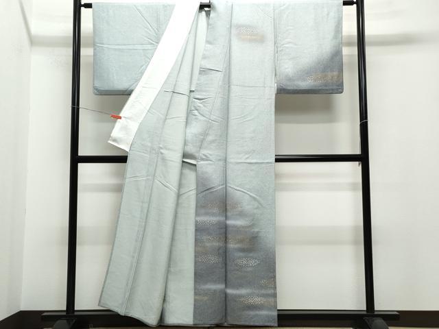 平和屋着物▽訪問着 単衣 霞吉祥文 金銀彩 正絹 逸品 CAAQ0045vf