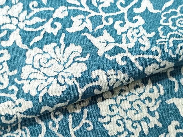 平和屋着物▽小紋 単衣 市松文様 洗える着物 AAAZ1609fy