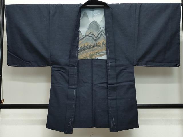 平和屋着物▽男性 小紋 単衣 アンサンブル 霞文 CAAQ0053vf