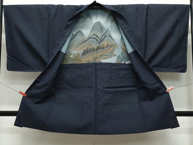 平和屋着物▽男性 小紋 単衣 アンサンブル 霞文 CAAQ0053vf