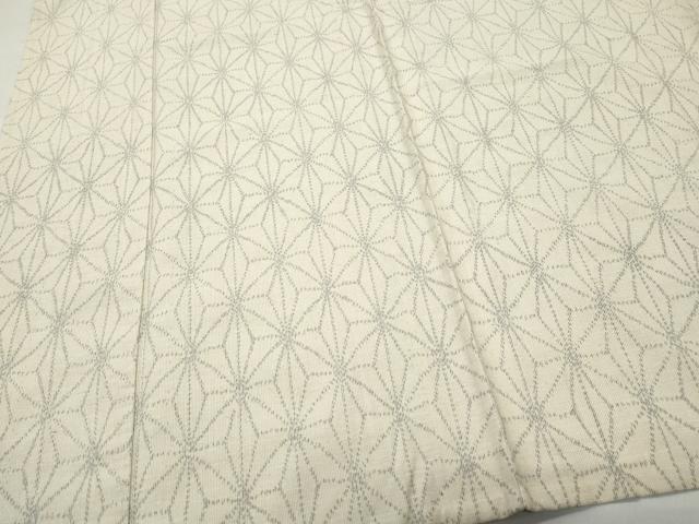 平和屋着物▽上質な紬　単衣　麻の葉文　正絹　逸品　CAAQ0064vf 平和屋着物▽上質な紬 単衣 麻の葉文 正絹 逸品 CAAQ0064vfの通販はau