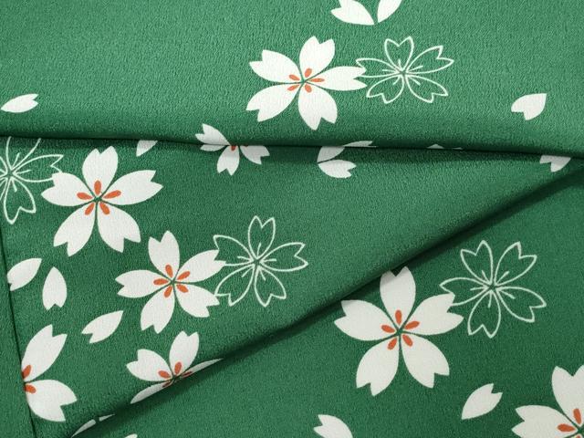 平和屋着物▽小紋　単衣　舞桜　洗える着物　CAAQ9053vf