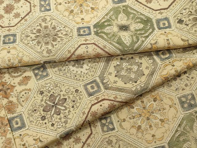 平和屋本店□極上 染織の名門 しょうざん 生紬 九寸開き名古屋帯