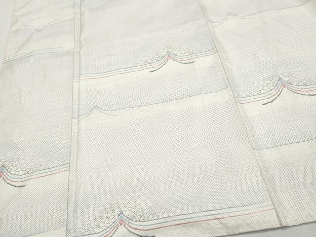 平和屋着物○本場大島紬 白大島 9マルキ 飛鳥文 正絹 逸品 CAAQ9083vf