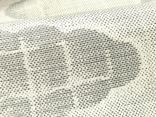 平和屋着物○本場大島紬 白大島 9マルキ 雲重ね吉祥文 正絹 逸品