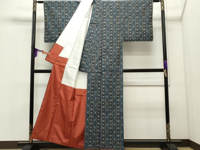 平和屋着物○上質な紬 吉祥文 正絹 逸品 CAAQ9096vf