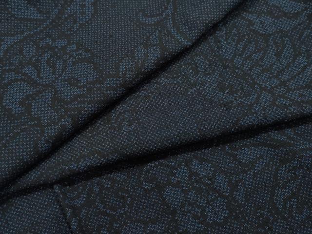 平和屋着物●上質な紬　鳳凰更紗花唐草文　正絹　逸品　未使用　CAAQ9107vf